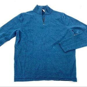Artefact teal quarter zip merino wool pullover M
